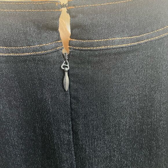 Boston Proper Lace Up Grommet Detail Denim Tunic Dress - Picture 6 of 6